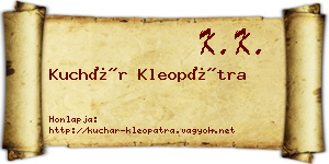 Kuchár Kleopátra névjegykártya